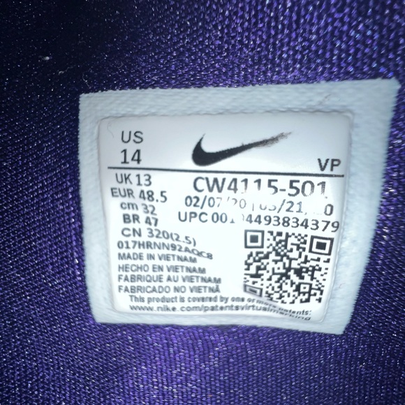 Nike KD 13 ‘Court Purple’/Like New (worn once)/Size 14 - Picture 5 of 5